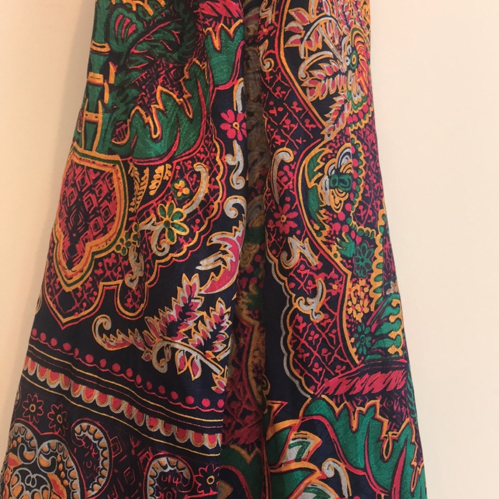 Satin vintage paisley scarf
